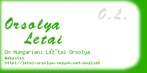 orsolya letai business card